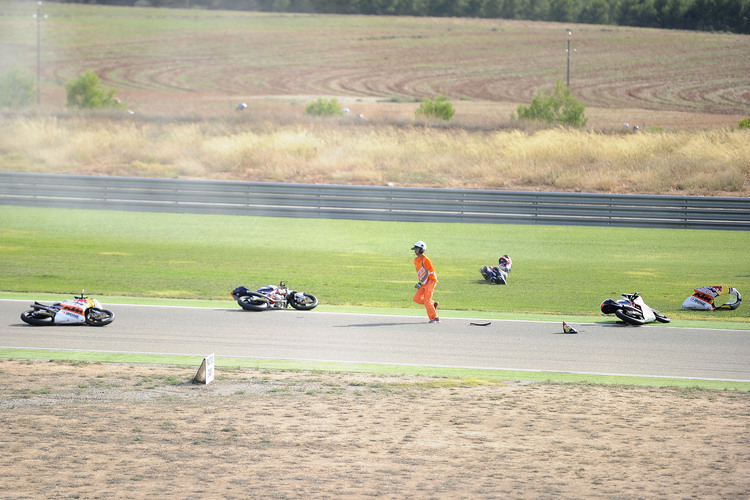 So sah die Unfallstelle nach dem Crash im Red Bull Rookies-Cup aus