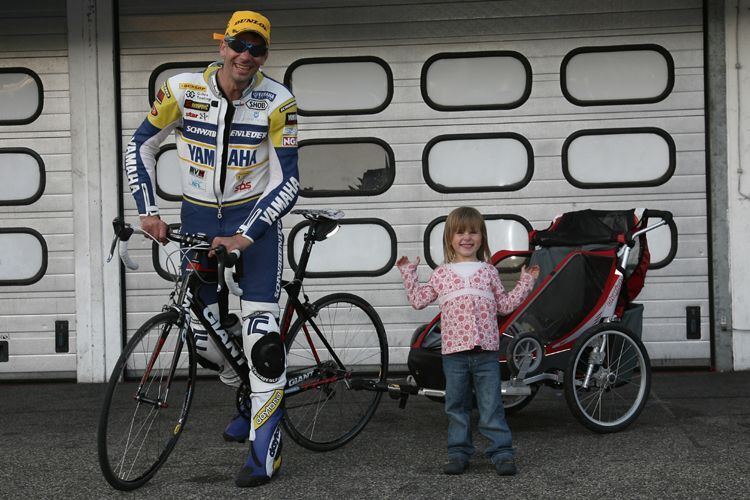 Eine sportliche Familie: Jörg und Sina Teuchert.