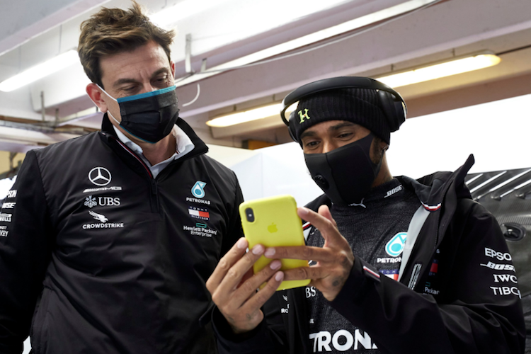 Toto Wolff und Lewis Hamilton