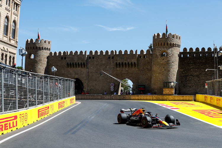 Max Verstappen war über weite Strecken des Baku-GP alleine unterwegs