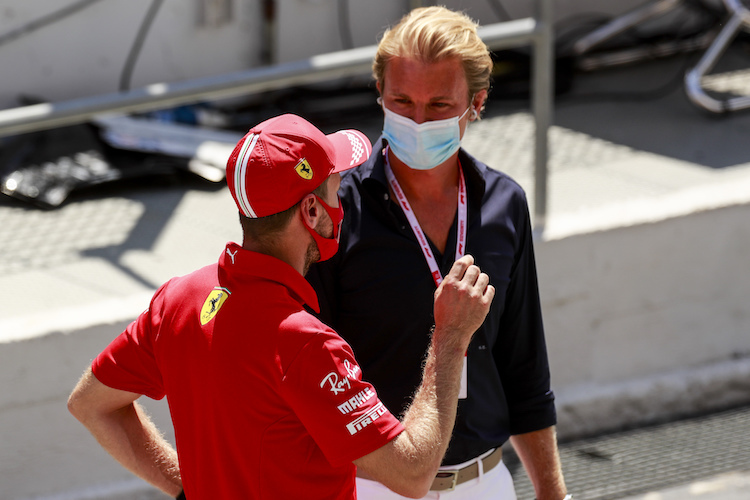 Sebastian Vettel und Nico Rosberg in Barcelona