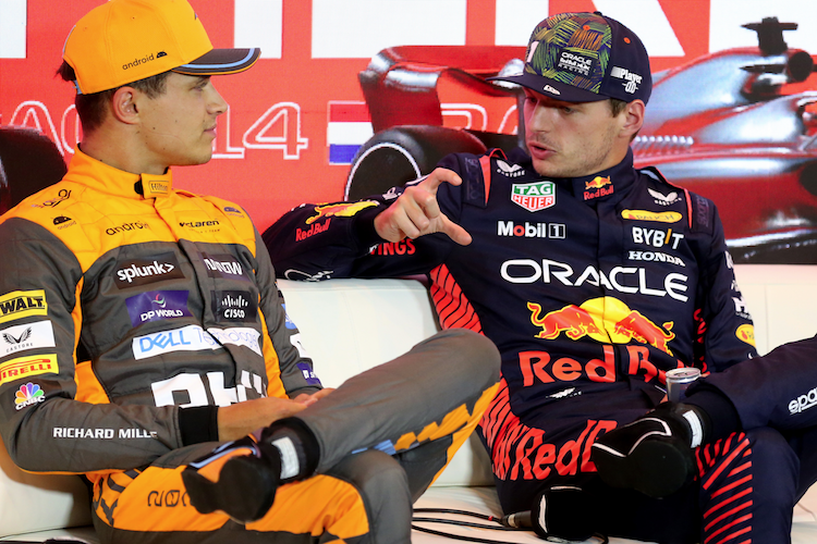 Lando Norris und Max Verstappen