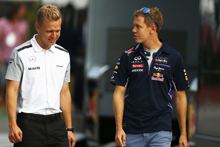 Sebastian Vettel und Kevin Magnussen