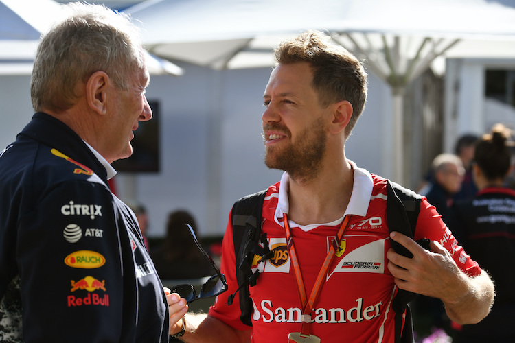 Sebastian Vettel und Helmut Marko