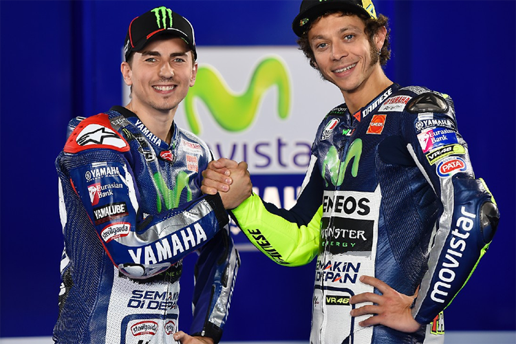 Jorge Lorenzo und Valentino Rossi