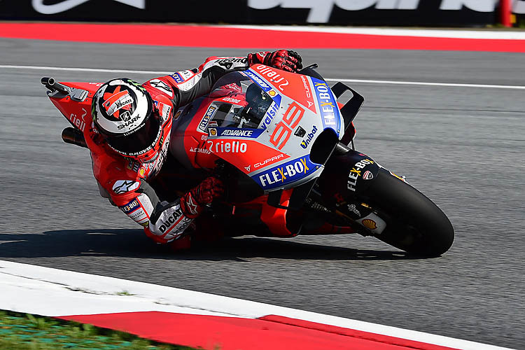 Jorge Lorenzo auf der Ducati Desmosedici