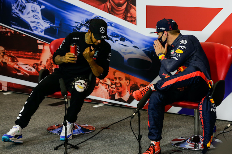 Lewis Hamilton und Max Verstappen