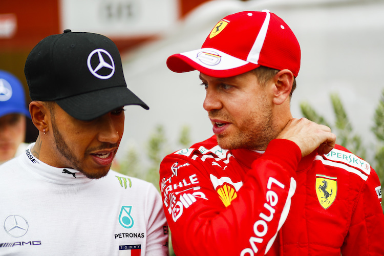 Lewis Hamilton und Sebastian Vettel kämpfen heute um die Pole