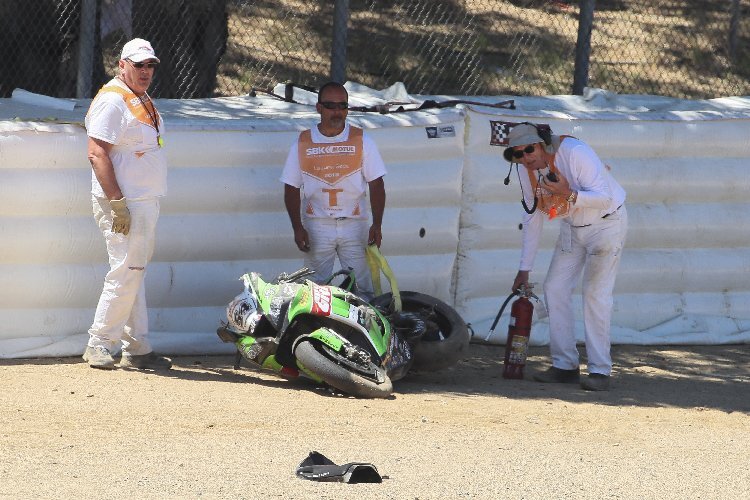 Der Sturz von Toprak Razgatlioglu passierte in der Corkscrew