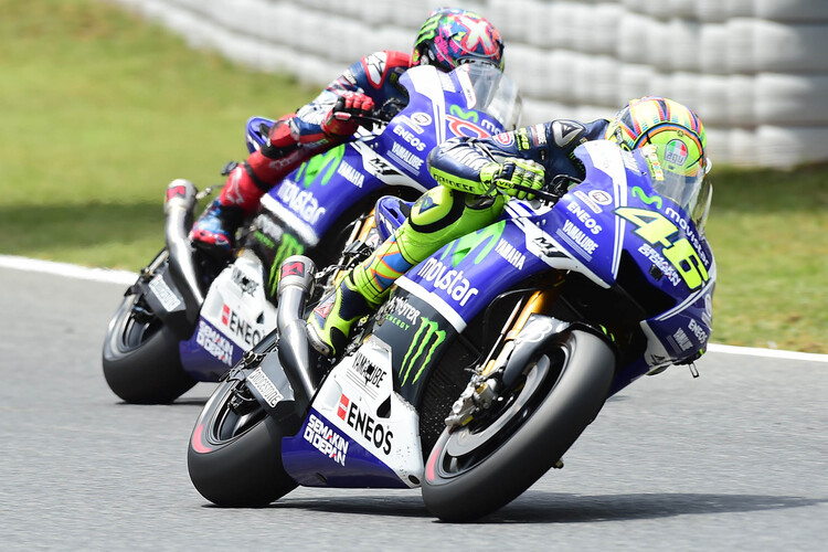 Das Yamaha-Duo Valentino Rossi und Jorge Lorenzo in Barcelona