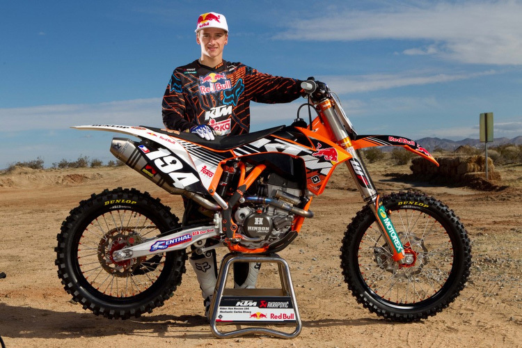 Ken Roczen mit seinem neuen Arbeitsgerät