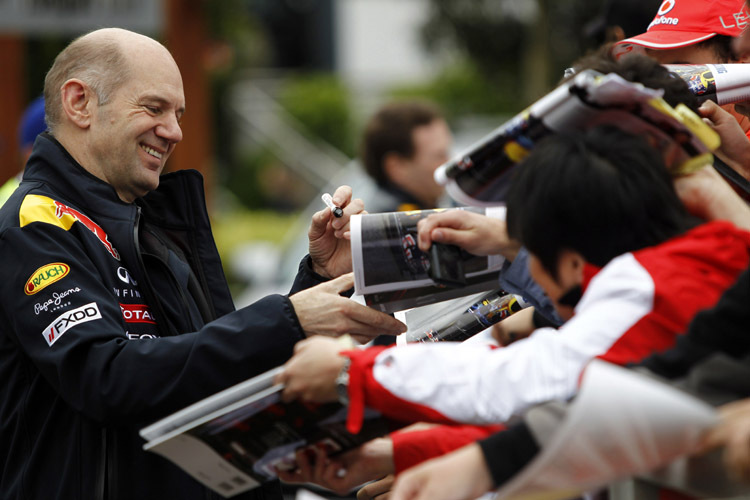 Adrian Newey ist beliebt bei den Fans