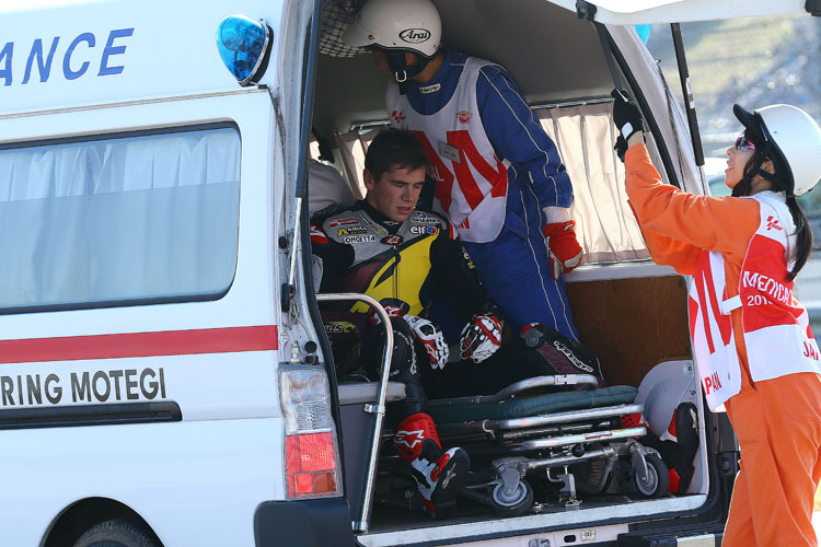 Scott Redding nach dem Crash in der Ambulanz