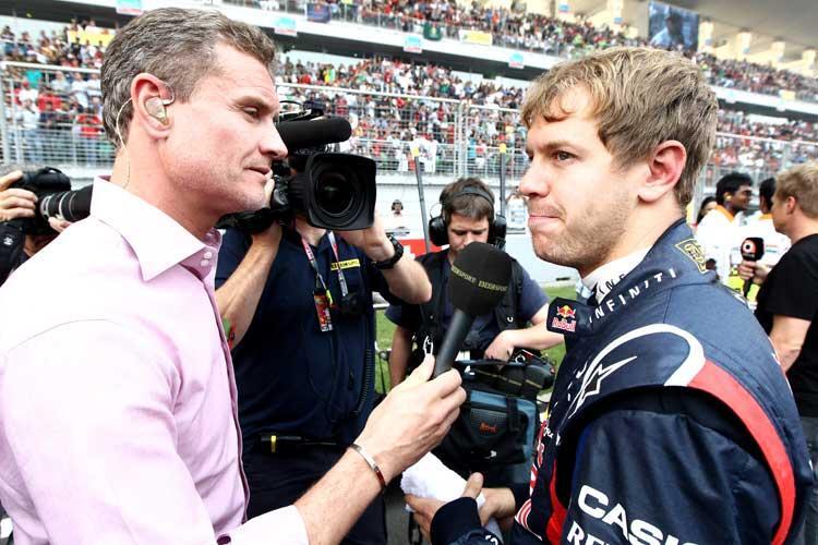 David Coulthard mit Sebastian Vettel