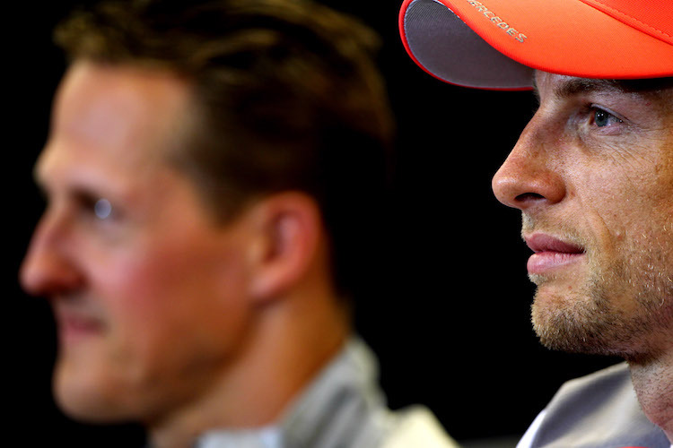 Jenson Button und Michael Schumacher