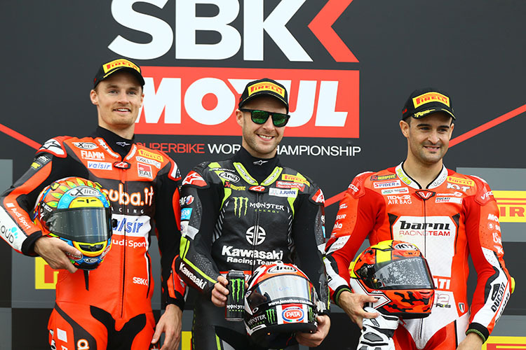 Chaz Davies, Sieger Jonathan Rea und Javier Fores