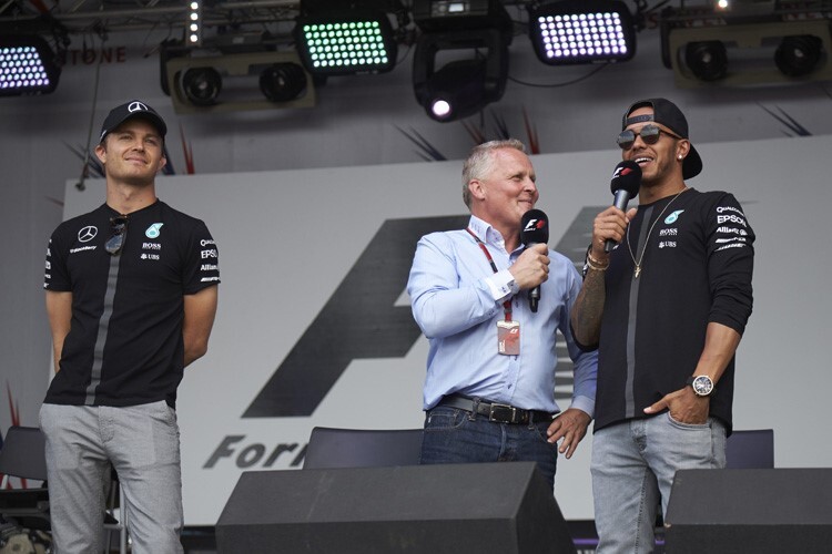 Johnny Herbert mit den Mercedes-Piloten