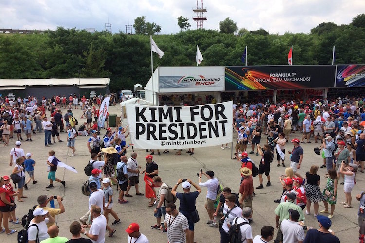 Fans von Kimi Räikkönen beim Ungarn-GP