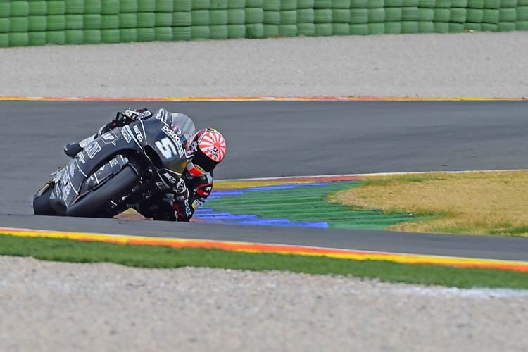 Johann Zarco auf der Rennstrecke von Valencia