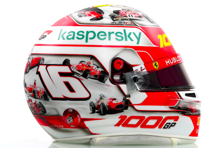 Der neue Helm von Charles Leclerc