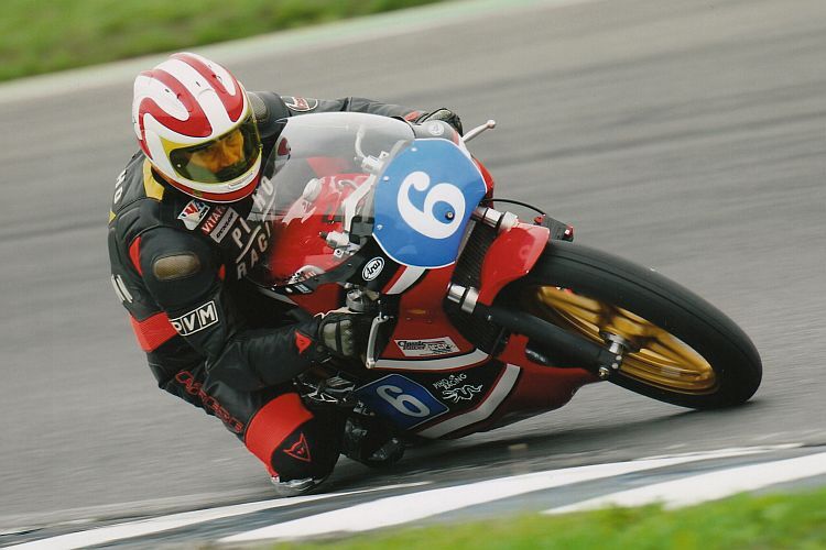 Walther Hoffmann mit der Harris Yamaha 350ccm