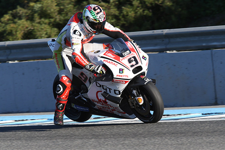 Danilo Petrucci beim Test in Jerez de la Frontera