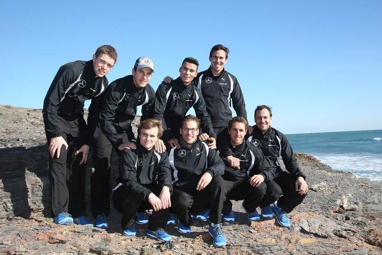 Das Mercedes-Team in La Manga