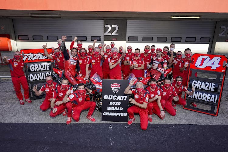 Das Ducati-Team verabschiedet sich von den langjährigen Werkspiloten Danilo Petrucci und Andrea Dovizioso 