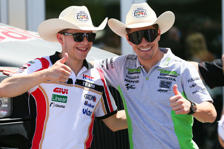 Stefan Bradl (li.) und Nicky Hayden kennen sich aus MotoGP bestens