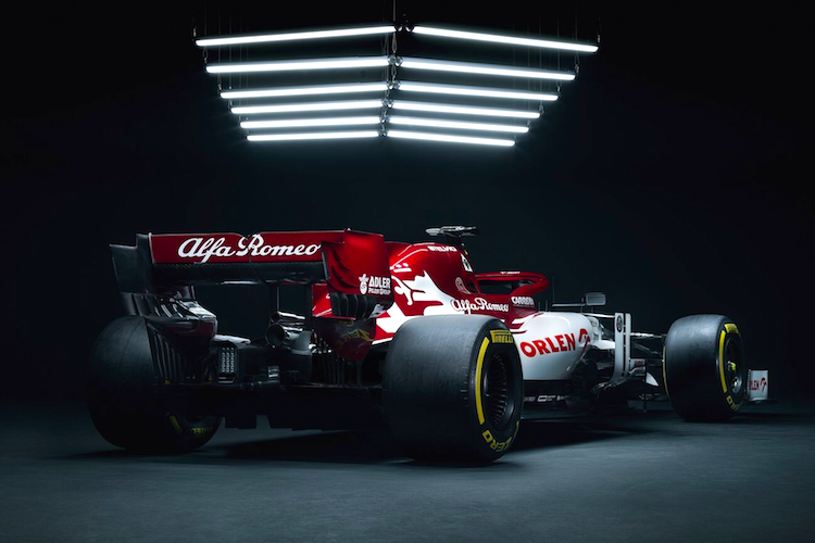 Der 2020er Alfa Romeo-Rennwagen mit Titelsponsor Orlen