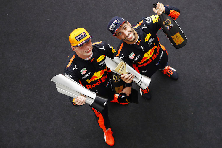 Max Verstappen und Daniel Ricciardo: Hunger auf weitere Pokale