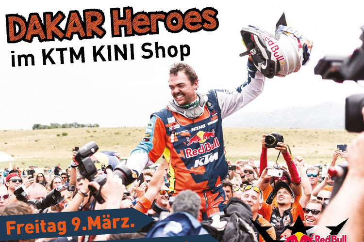 Matthias Walkner ist der Stargast im KTM Kini Shop