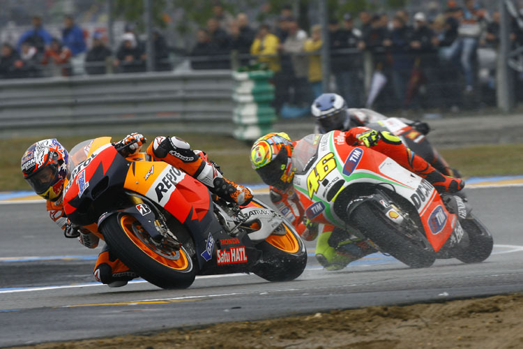 Casey Stoner und Valentino Rossi