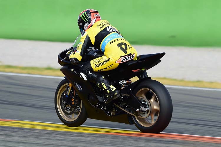 Alex Rins auf der Yamaha R6 in Valencia