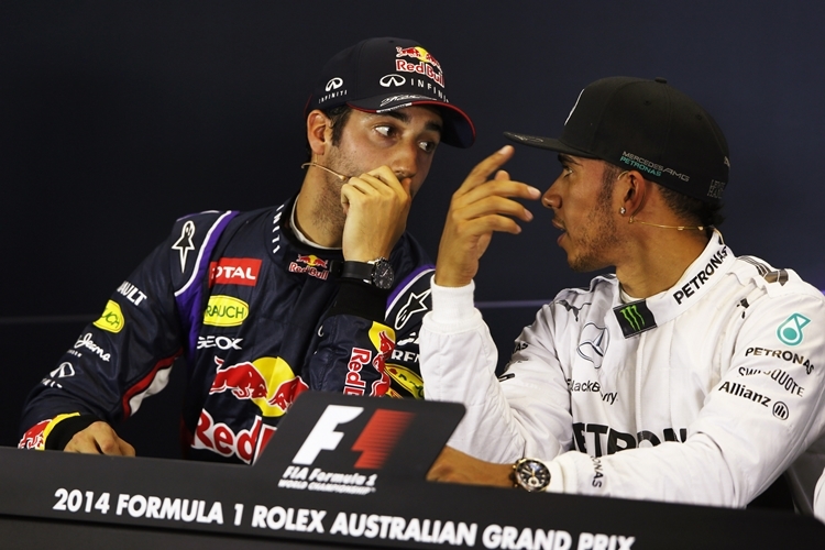 Startplatz 1 und 2: Lewis Hamilton und Daniel Ricciardo