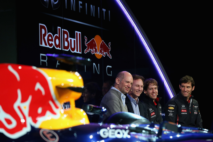 Erfolgs-Quartett: Newey, Horner, Vettel und Webber (v. li.)