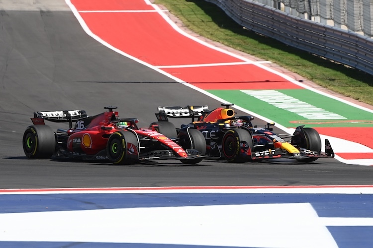 Charles Leclerc gegen Max Verstappen in Austin 2023