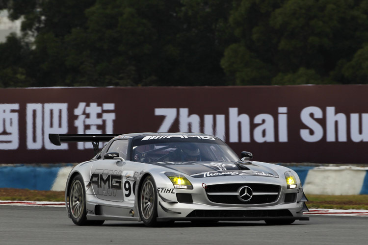 Mika Häkkinen im Mercedes SLS AMG GT3 in Zhuhai