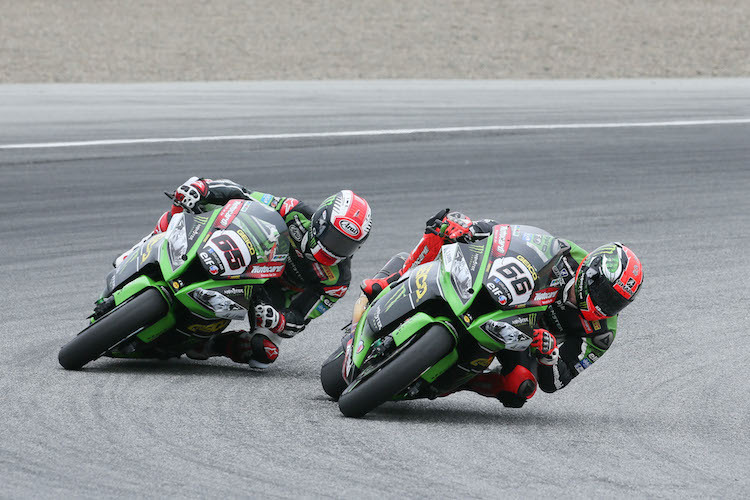 Jonathan Rea (65) will nicht noch einmal (wie in Laguna Seca) hinter Tom Sykes ins Ziel kommen