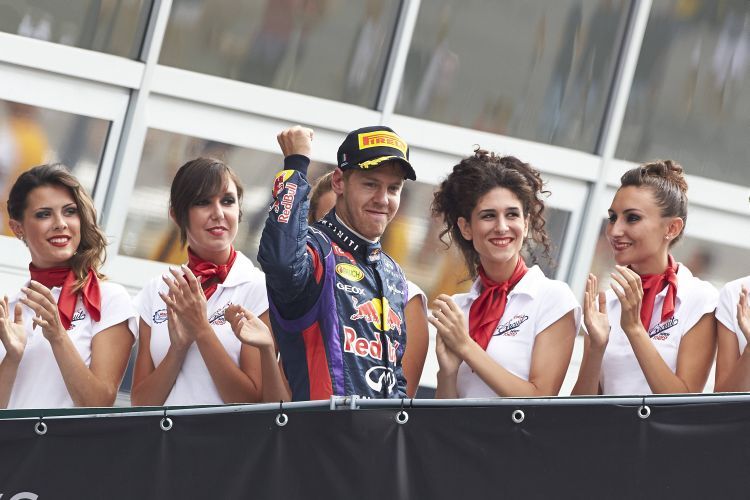 Der glückliche Sieger Sebastian Vettel