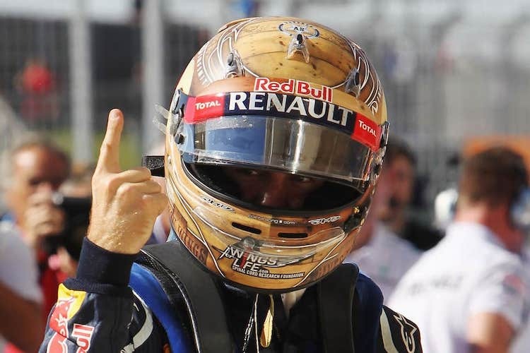 Vettel in Texas 2012: Helm im Holz-Look