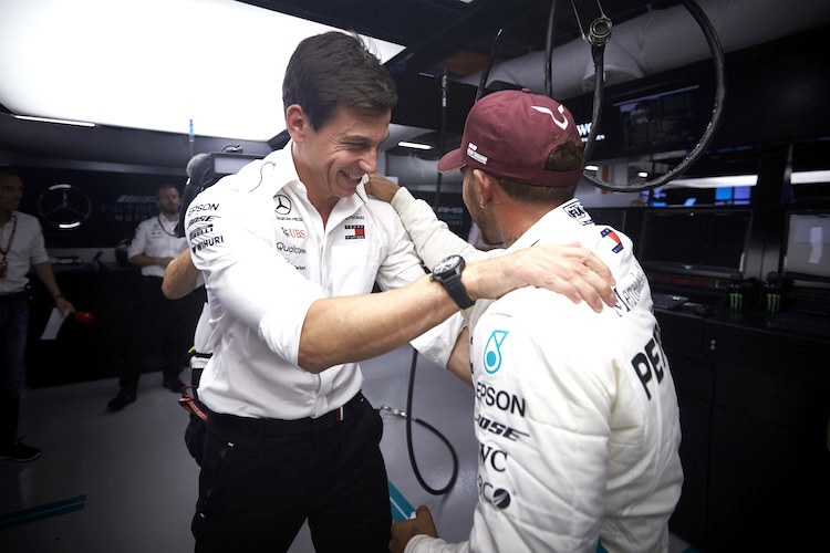 Toto Wolff und Lewis Hamilton