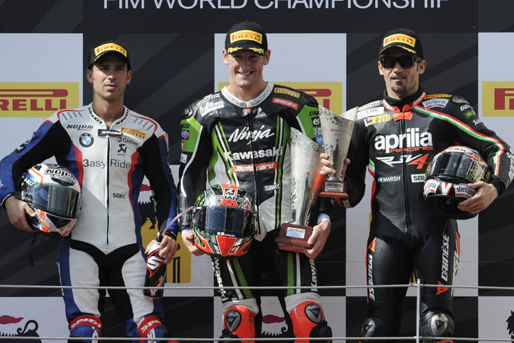 Marco Melandri, Tom Sykes und Max Biaggi waren die Protagonisten im WM-Kampf 2012