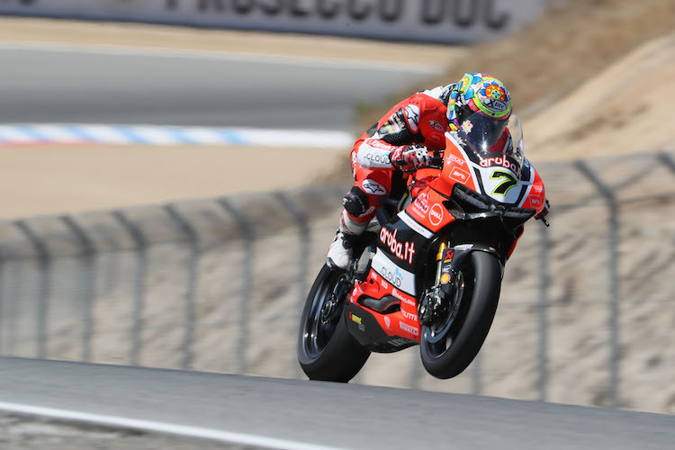 Chaz Davies ist in Laguna Seca eine Bank