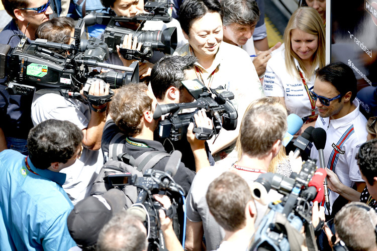 Felipe Massa beim Interview