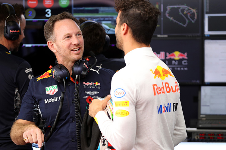 Christian Horner und Daniel Ricciardo