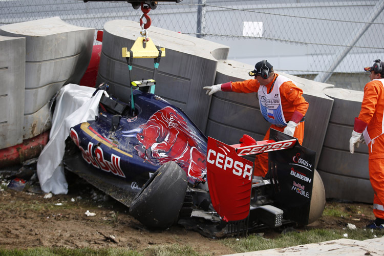 2015 musste Carlos Sainz im dritten freien Training zum Russland-GP einen harten Abflug hinnehmen