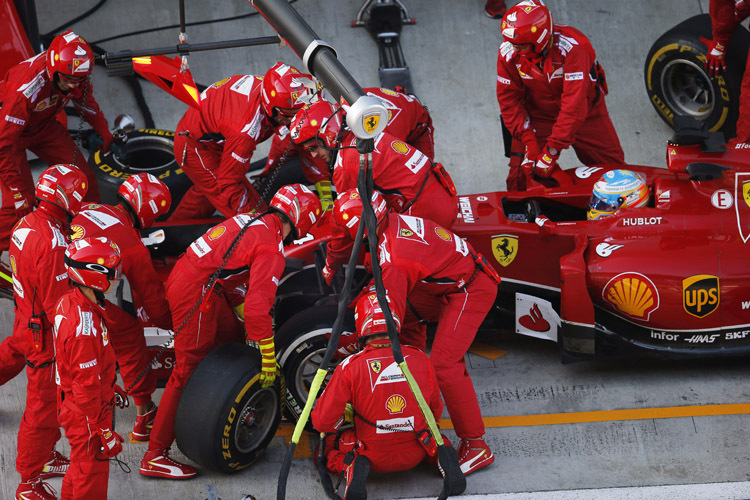 Platz 6 im Russland-GP: Beim Boxenstopp verlor Fernando Alonso viel Zeit