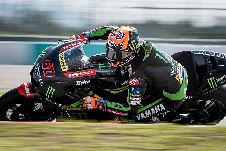 Michael van der Mark auf dem Motorrad von Jonas Folger