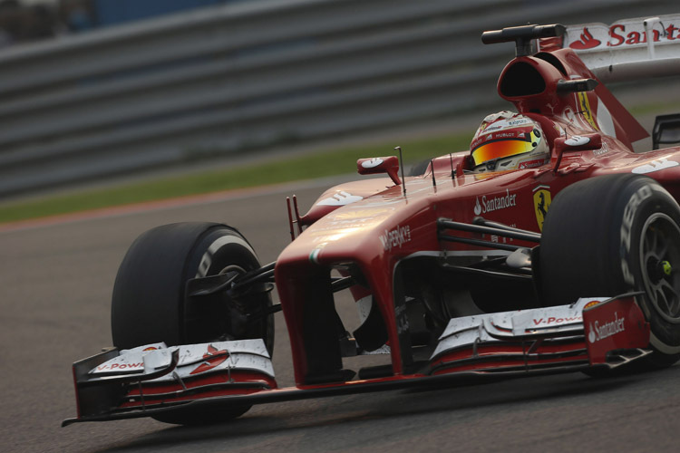 Alonso kämpfte in Indien mit dem Ferrari anstatt mit Vettel